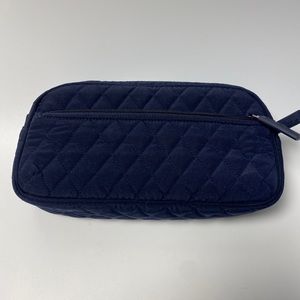 Vera Bradley X Lilly Medical Cosmetic Bag Classic Navy Blue Quilted NWOT